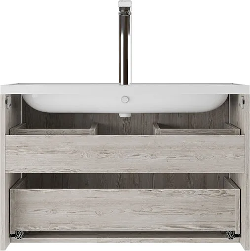 Тумба-умывальник подвесная Домино Dolche 80 сосна касцина DD5401T+4670142930273