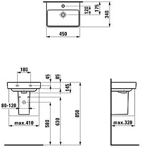 Полупьедестал Laufen Pro белый 8.1996.4.000.000.1 Полупьедестал Laufen Pro белый 8.1996.4.000.000.1, 2