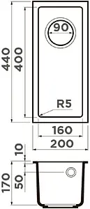 Мойка кухонная Omoikiri Bosen 20-U-SA бежевый 4993155, 2