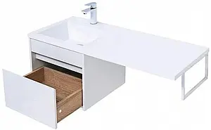 Тумба-умывальник подвесная над стиральной машиной Aquanet Токио 110 L белый 00237744+00235497, 5