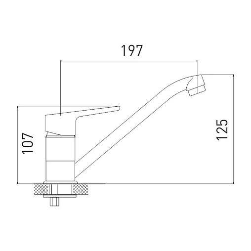 Смеситель для кухни Gross Aqua Delta хром 3210268C-G0110