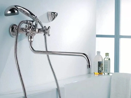 Смеситель для ванны с длинным изливом SMARTsant Классик нью хром SM180002AA