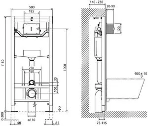 Инсталляция для подвесного унитаза Set 3 в 1 BelBagno BB001-120/BB005-PR-CHROME с кнопкой хром глянцевый Инсталляция для подвесного унитаза Set 3 в 1 BelBagno BB001-120/BB005-PR-CHROME с кнопкой хром глянцевый, 2
