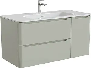 Тумба-умывальник подвесная IDDIS Edifice 100 фисташково-серый EDI10G1i95+0101000i28 Тумба-умывальник подвесная IDDIS Edifice 100 фисташково-серый EDI10G1i95+0101000i28, 1