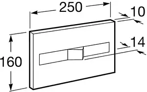 Клавиша смыва для унитаза Roca PL-2 890096005 кнопки/хром матовый, панель/белый глянцевый Клавиша смыва для унитаза Roca PL-2 890096005 кнопки/хром матовый, панель/белый глянцевый, 2