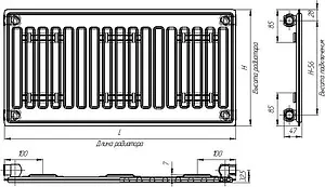 Радиатор стальной панельный Лидея Компакт ЛК 10 тип 10 500 x 800 мм ЛК 10-508, 2