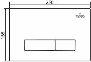 Клавиша смыва для унитаза Timo Inari FP-003W кнопки/белый глянцевый, кольца/хром глянцевый, 2