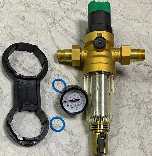 Фильтр тонкой очистки воды с редуктором давления ½&quot;н x ½&quot;н STI B-01 01.07.ФРВ0112