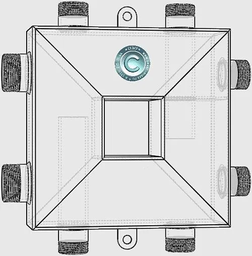 Распределительный коллектор 3 контура с гидрострелкой 1¼&quot;н x 1&quot;н Север-Компакт(Aisi) 1915017