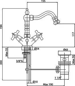 Смеситель для биде Cezares Lord хром LORD-BS2-01 Смеситель для биде Cezares Lord хром LORD-BS2-01, 2