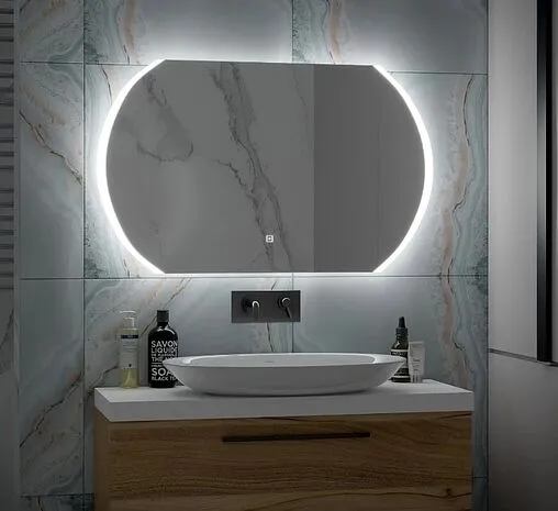 Зеркало с подсветкой Continent Polaris Led 120x70 белый ЗЛП903