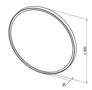Зеркало с подсветкой Allen Brau Infinity 80 чёрный 1.21017.BL, 2