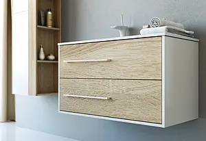 Тумба-умывальник подвесная Aqwella Miami 90 белый/дуб сонома Mai.01.09/L+Mal.09.04.D-L Тумба-умывальник подвесная Aqwella Miami 90 белый/дуб сонома Mai.01.09/L+Mal.09.04.D-L, 5