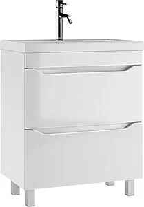 Тумба-умывальник напольный Айсберг Ева 70 белый DA5907T+4670142930037, 1