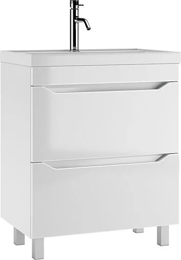 Тумба-умывальник напольная Айсберг Ева 70 белый DA5907T+4670142930037