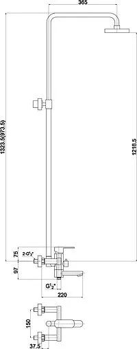 Душевая система со смесителем для ванны Timo Beverly хром SX-1060/00