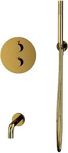 Термостат для 2 потребителей WHITECROSS Y gold золото YSET10GL, 3