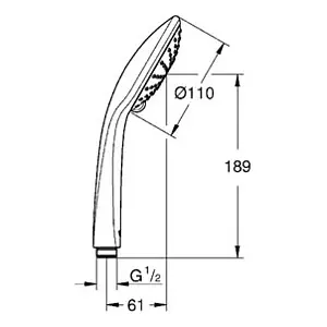 Лейка ручного душа Grohe Euphoria хром 27238000, 2