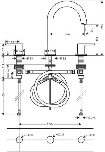 Смеситель для раковины Hansgrohe Vernis Shape 150 хром 71563000