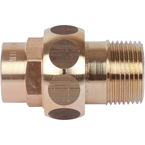 Американка пайка прямая переходная (плоское уплотнение) 22мм x 1"н Sanha 4331g 14331221