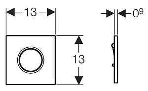 Клавиша смыва для писсуара Geberit Sigma 01 116.021.46.5 хром матовый, 3