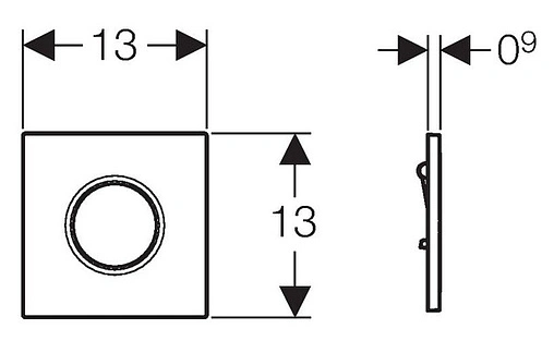 Клавиша смыва для писсуара Geberit Sigma 01 116.021.46.5 хром матовый