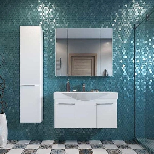 Тумба под умывальник подвесная Aquaton Беверли 100 белый 1A236701BV010