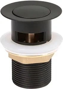 Выпуск автоматический для раковины с переливом IDDIS Slide чёрный матовый SLIB000i88 Выпуск автоматический для раковины с переливом IDDIS Slide чёрный матовый SLIB000i88, 1