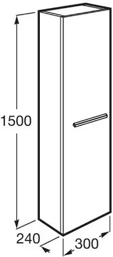 Шкаф-пенал подвесной Roca Victoria 30 белый A857564806
