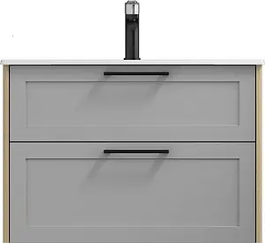 Тумба-умывальник подвесная ISVEA Valero 80 серый/дуб 27VRS074080I+10SL51081SV, 5