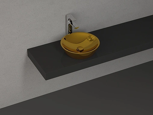 Раковина ISVEA SistemaY Soft 45 золото 10SY66045SV-6A Раковина ISVEA SistemaY Soft 45 золото 10SY66045SV-6A