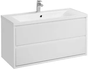 Тумба-умывальник подвесная Aquaton Римини 100 new белый 1A2328K4RN010 Тумба-умывальник подвесная Aquaton Римини 100 new белый 1A2328K4RN010, 1