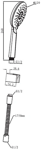 Душевой набор Am.Pm Chic хром F0118200