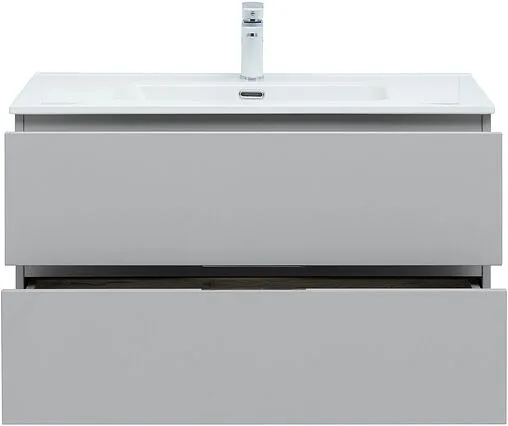 Тумба под умывальник подвесная Aquanet Алвита New 90 серый 00303922