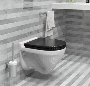 Унитаз подвесной Sanita Luxe Attica Color Black белый/черный ATCSLWH0110 Унитаз подвесной Sanita Luxe Attica Color Black белый/черный ATCSLWH0110, 5