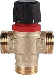 Трехходовой термостатический смесительный клапан 1" +35...+60°С Kvs 1.6 Rommer RVM-0132-166025 Трехходовой термостатический смесительный клапан 1" +35...+60°С Kvs 1.6 Rommer RVM-0132-166025, 4