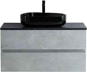Тумба-умывальник подвесная Cezares Molveno 46 100 Beton MOLVENO 46-100-2C-SO-BET+ Тумба-умывальник подвесная Cezares Molveno 46 100 Beton MOLVENO 46-100-2C-SO-BET+, 1