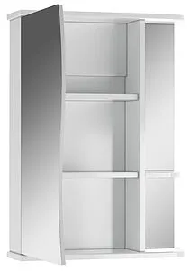 Шкаф-зеркало Айсберг Волна 1-50 L белый DA1030HZ, 3