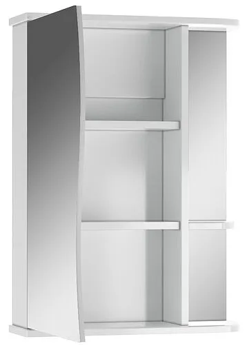 Шкаф-зеркало Айсберг Волна 1-50 L белый DA1030HZ