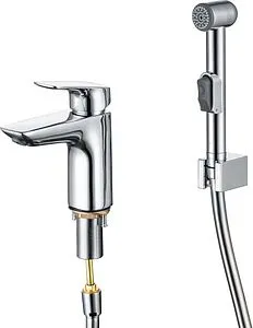 Смеситель для раковины с гигиеническим душем Aquatek Вега хром AQ1012CR, 1