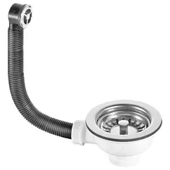 Выпуск с корзиной для мойки с круглым переливом Mc Alpine полированная сталь OF2-113S Выпуск с корзиной для мойки с круглым переливом Mc Alpine полированная сталь OF2-113S