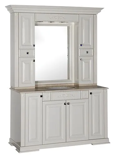 Шкаф-зеркало Aquanet Кастильо 160 слоновая кость 183180