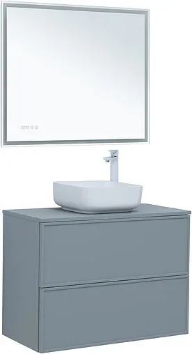 Тумба-умывальник Aquanet Арт 90 мисти грин 00313276+00318928