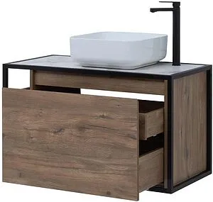 Тумба-умывальник подвесная Aquanet Nova Lite LOFT 90 R дуб рустикальный 00261659+ Тумба-умывальник подвесная Aquanet Nova Lite LOFT 90 R дуб рустикальный 00261659+, 4