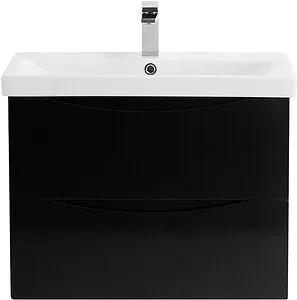 Тумба-умывальник подвесная BelBagno MARINO-CER 70 Nero Lucido MARINO-CER-700-2C-SO-NL-P+BB-0321-70-LVB, 1