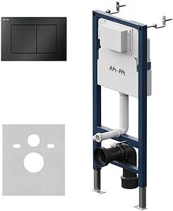 Инсталляция для подвесного унитаза Set 4 в 1 Am.Pm PrimeFit I012709.0238 с кнопкой черный матовый Инсталляция для подвесного унитаза Set 4 в 1 Am.Pm PrimeFit I012709.0238 с кнопкой черный матовый, 1