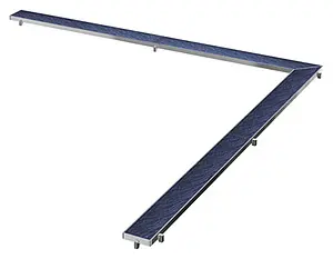 Решетка для лотка под плитку угловая 925мм TECEdrainline Plate 611070, 2