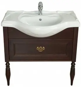 Тумба-умывальник напольная Roca America 85 дуб тёмный шоколад ZRU9302959+327206000, 1