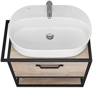 Тумба-умывальник подвесная Aquaton Лофт Фабрик 65 дуб эндгрейн 1A2423K0LTDU0, 3