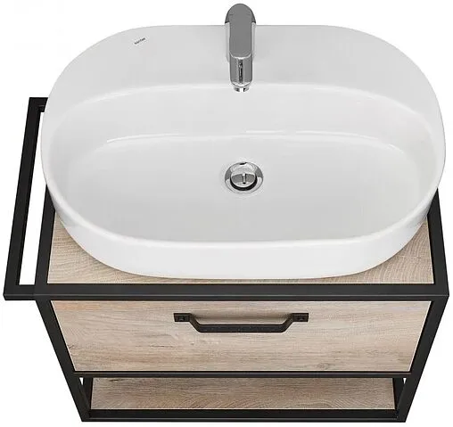 Тумба-умывальник подвесная Aquaton Лофт Фабрик 65 дуб эндгрейн 1A2423K0LTDU0